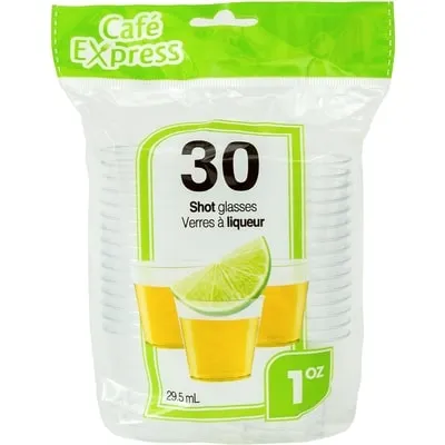 1oz Plastic Shooter Cups 30/Pack