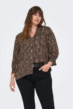 Camisa animal print talla grande
