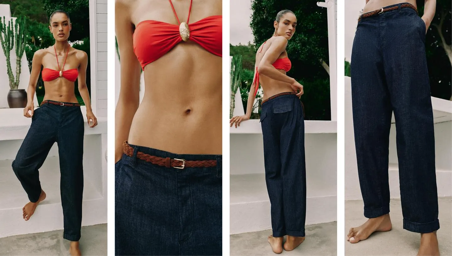 CHINO TROUSERS WITH BRAIDED BELT