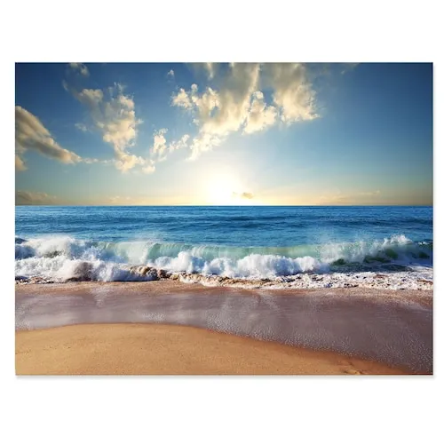 Sea Sunset - Seascape Photography Canvas Art Print - 32x16