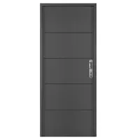 Puerta de exterior acero Presta Plus 3734 grafito 80 x 200 x 8 cm izquierda