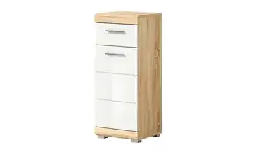Unterschrank SCHLOONSEE, Breite 37cm, 1 Tür, 1 Schubkasten, 2 Fächer, MDF-Front in verschiedenen Farben erhältlich, Badmöbel, Badschrank, Kommode, Bad Schloonsee