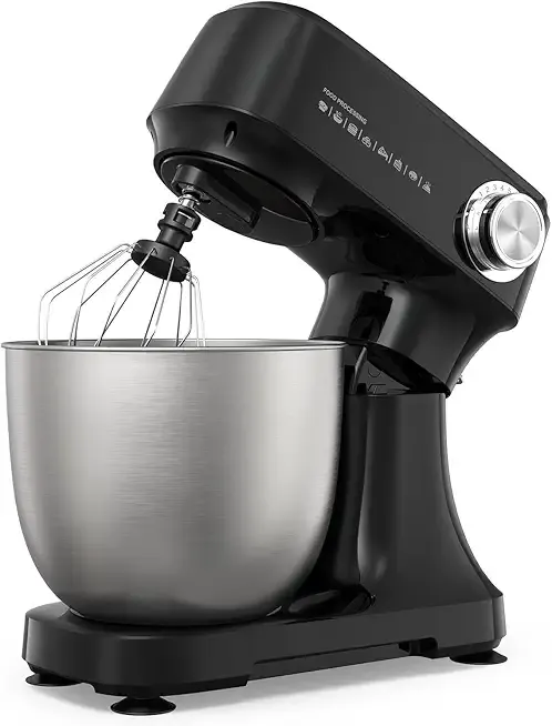 Stand Mixer 4.8 Qt Electric Food Mixer 12 Speeds Portable Lightweight Kitchen Mixer For Daily Use With Egg Whisk, Dough Hook, Flat Beater