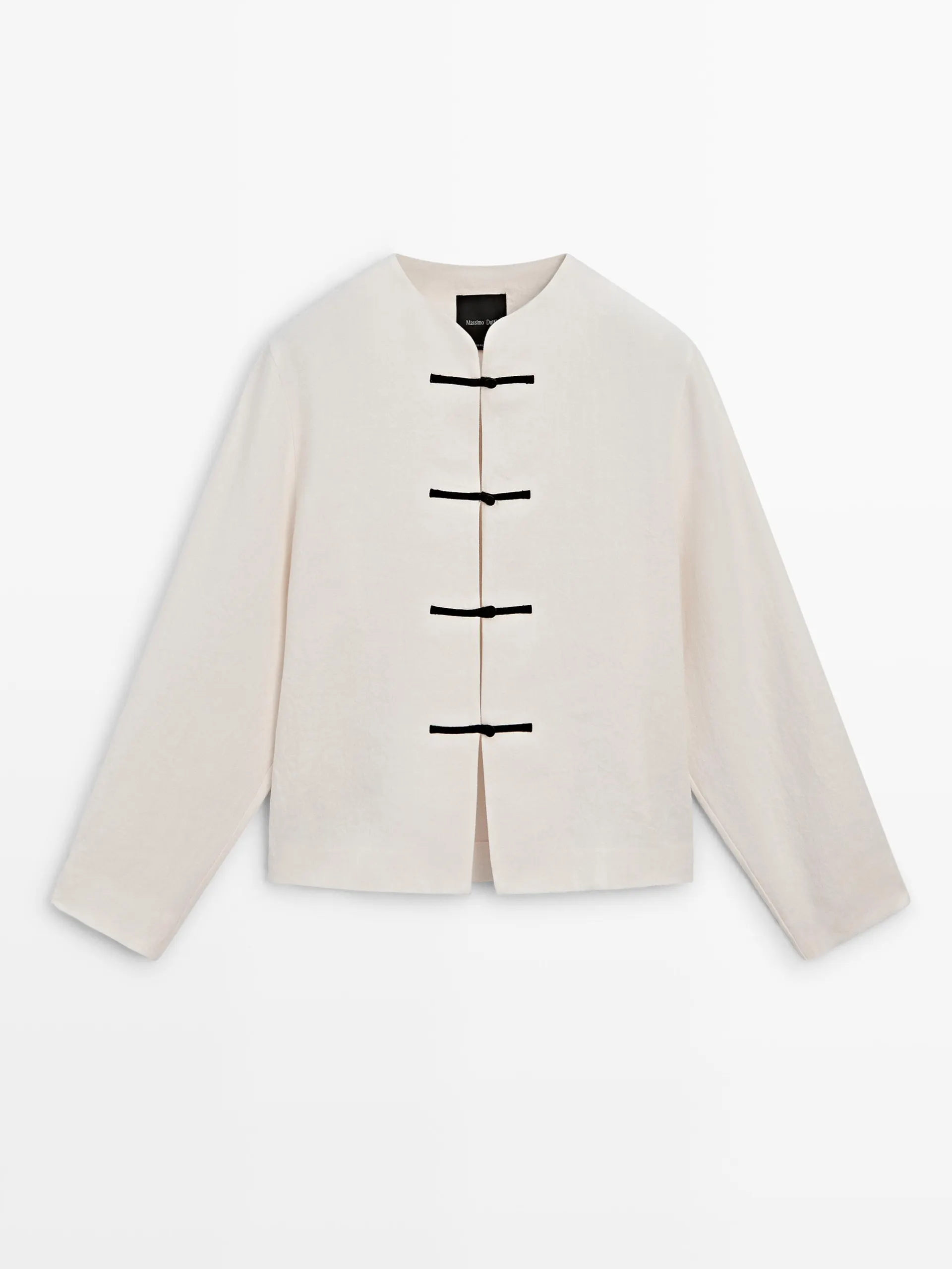 Svrchní košile s knoflíky z lnu