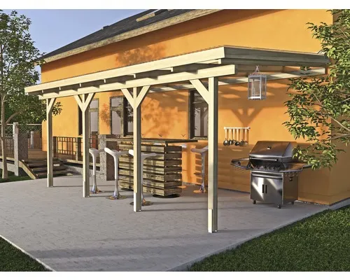 Dřev. zahradní pergola 7x3 m