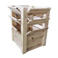 Hochbeet L aus Naturholz, ca. 65 x 65 x 73 cm - Natur