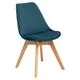 Chaise BAYA velours bleu canard 48x81x55cm