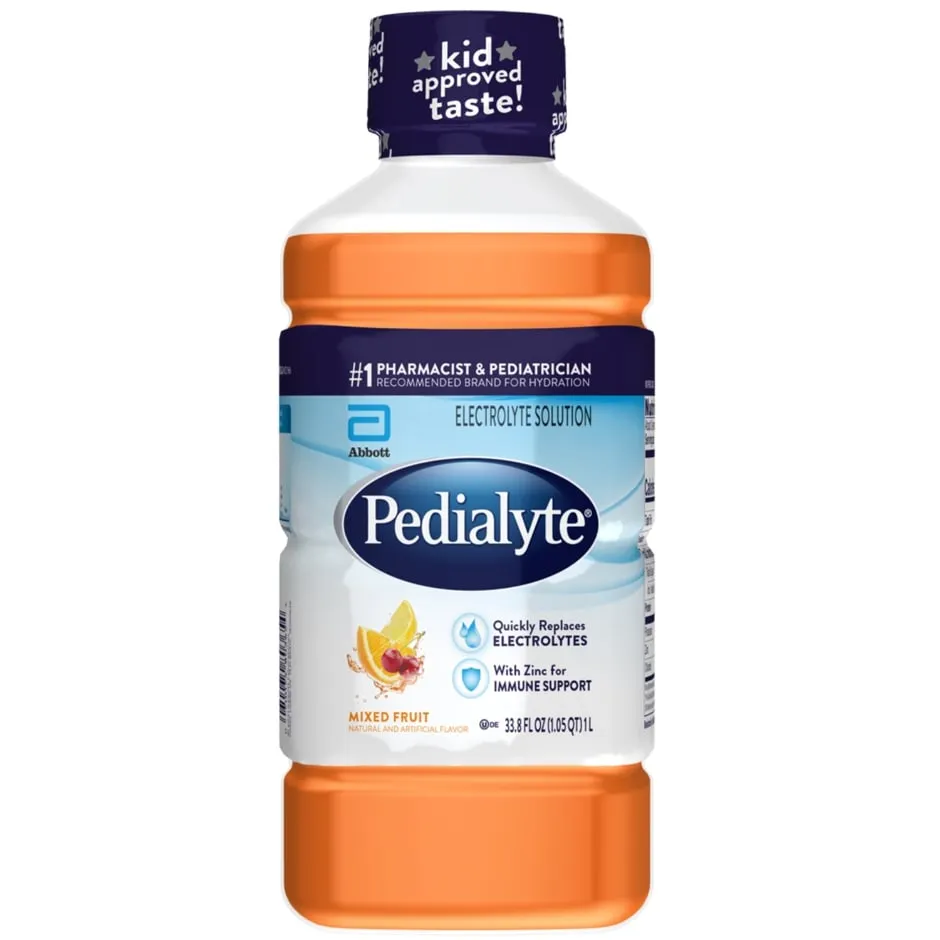 Pedialyte Mixed Fruit Electrolyte Solution, 33.8-oz. Bottle