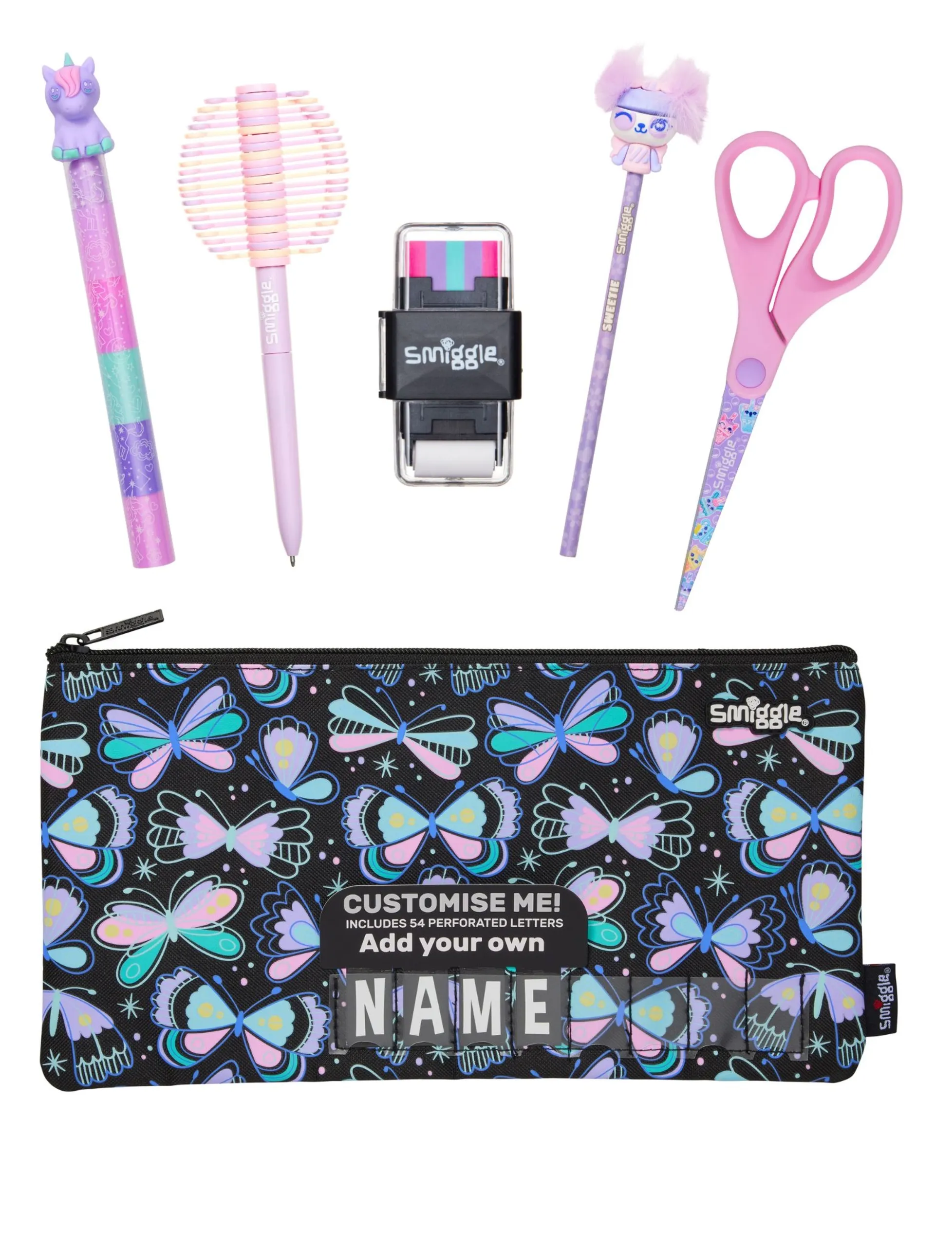 Pencil Case & Stationery 6 Piece Bundle