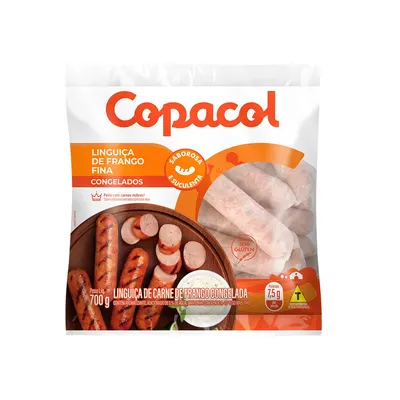 linguiça de frango copacol congelada fina 700g