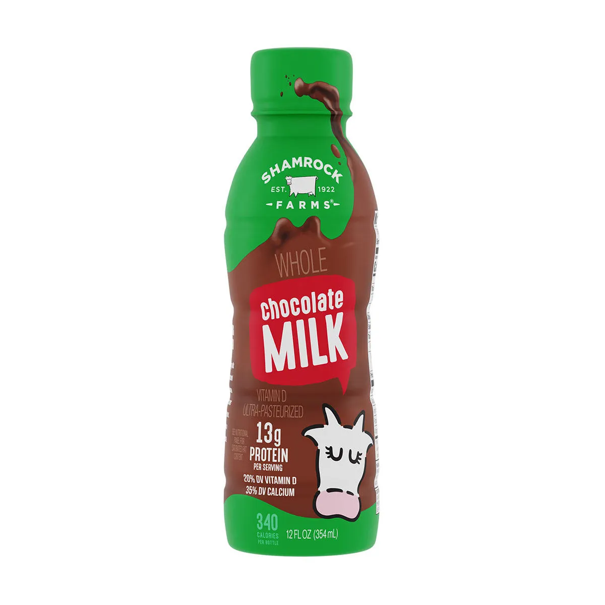 Shamrock Farms Whole Chocolate Milk, 12 fl oz