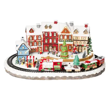 Villaggio Natalizio La Città del Natale Luminoso con Trenino e Musica