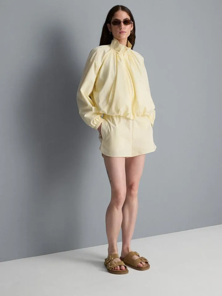 Blouson bomber technique à col cheminée