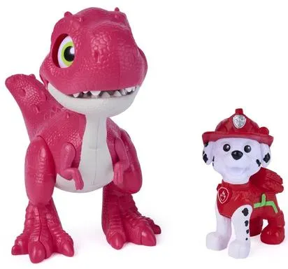 LA PAT'PATROUILLE - PACK 2 FIGURINES ROARING PUP PALS - FILM MISSION DINO