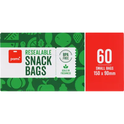 Pams Resealable Small Storage Bags 150 x 90mm