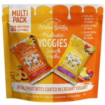 Nature's Garden, Probiotic Yoggies Variety, 0.7 oz, 30-count
