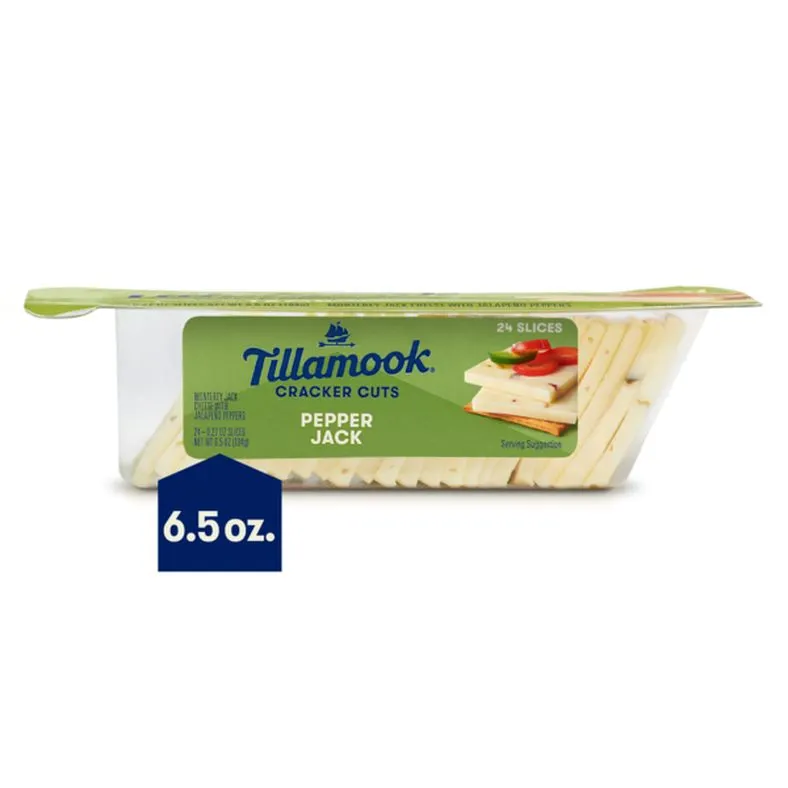 Tillamook Pepper Jack Cracker Cut Cheese, 6.5oz, 24ct