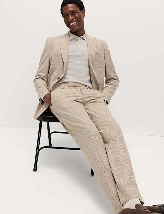 2 Piece Regular Fit Prince of Wales Check Suit