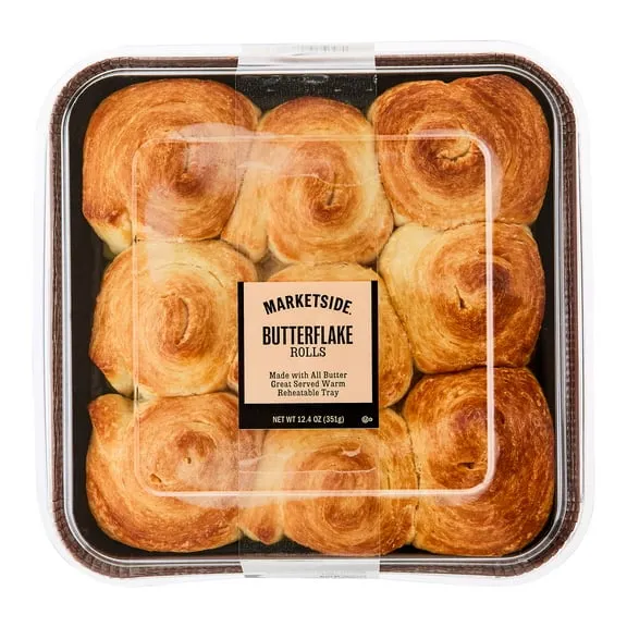 Marketside Butterflake Rolls, 12.4 oz, 9 Count (Bakery Fresh, Breakfast Pastry Goods) $5.83 47.0 ¢/oz