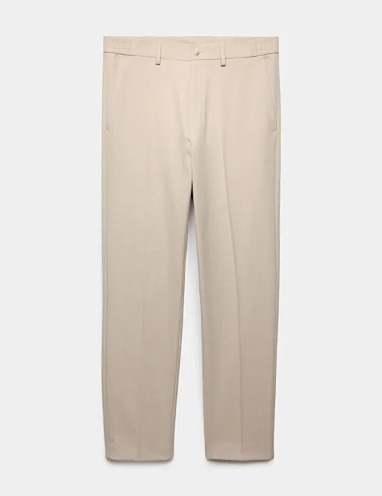 Auf Figur geschnittene, elegante Flanellhose
