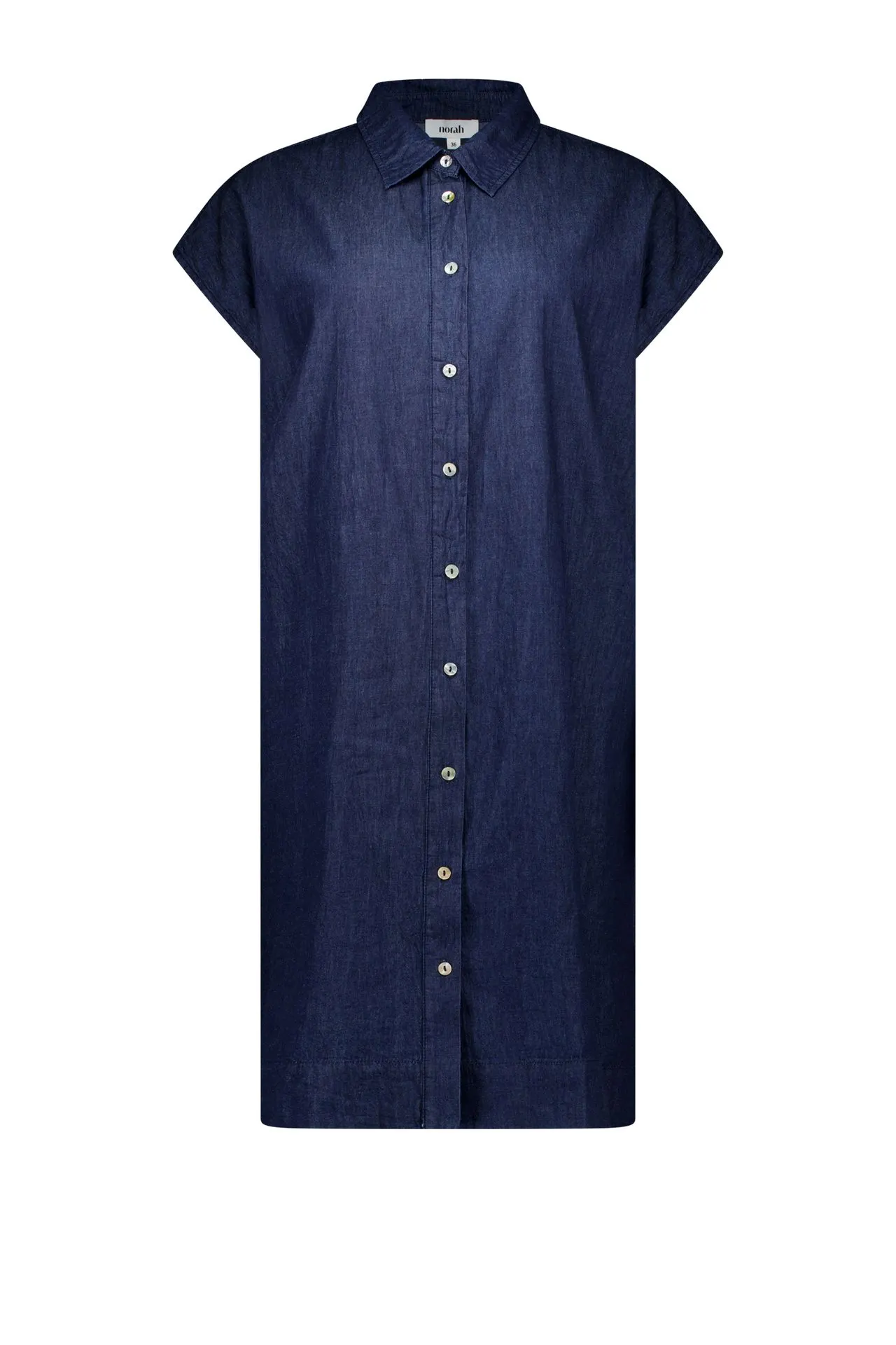 Blauwe midi denim jurk