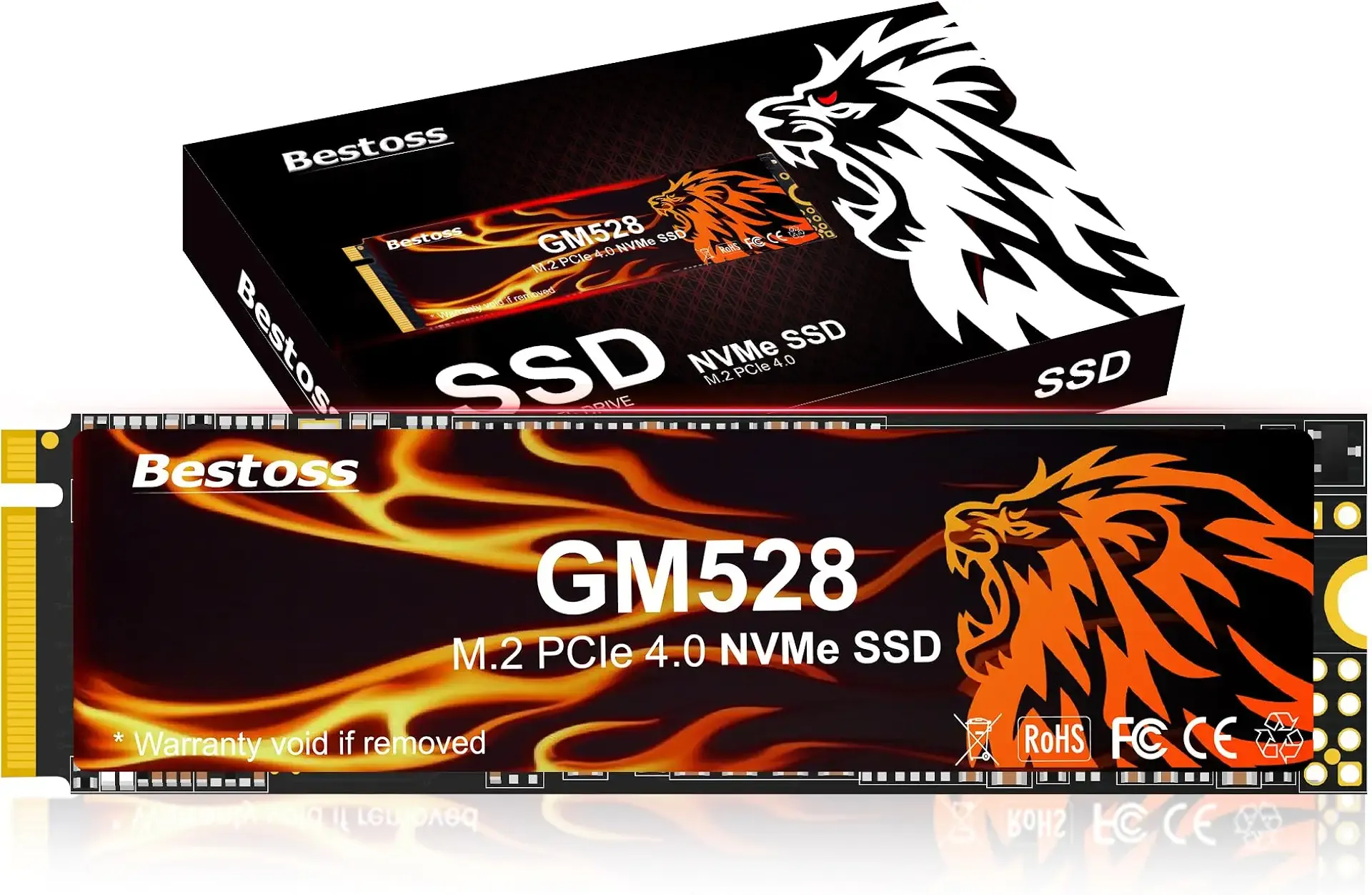Bestoss 1TB M.2 SSD NVMe PCIe 2280 Internal Solid State Hard Drive, Up to 5000 MB/s, 3D NAND SLC Cache, SSD for Gaming PC Storage, Business Laptop, Home Entertainment, Creative Workflow GM528