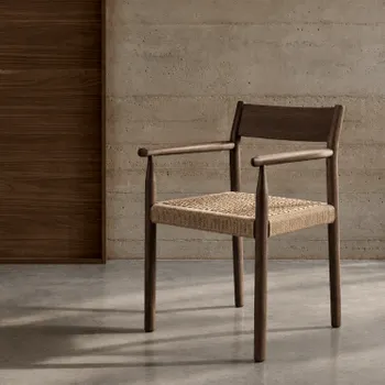 Armstoel OVAREN Ash Wood Toasted Walnut/Natural Weave