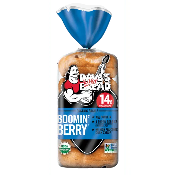 Dave's Killer Bread Boomin' Berry Organic Bagels, 16.75 oz, 5 Ct, Shelf-Stable $6.34 37.7 ¢/oz
