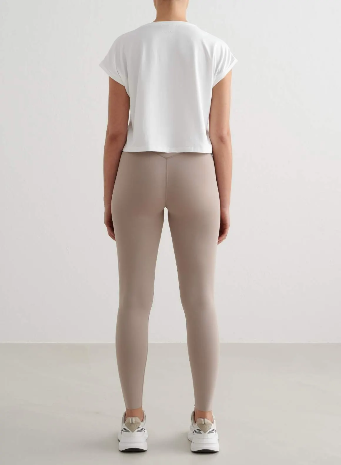 White Soft Basic Roll Sleeve Top
