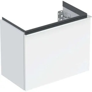 Geberit iCon mueble bajo lavabo, 1 cajón, 52x41,5x30,7 cm, 502302, 502.302.01.2, Color: Frontal/carcasa: blanco/lacado de alto brillo, mango: cromado