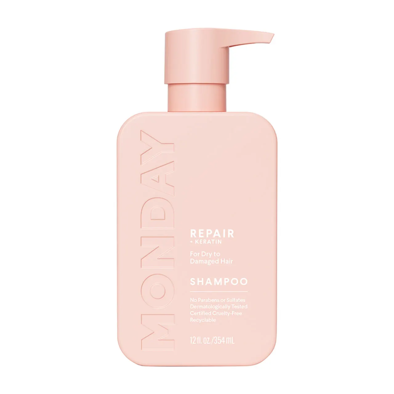 MONDAY Haircare Repair Shampoo with Keratin, For Dry & Damaged Hair, 12 fl oz