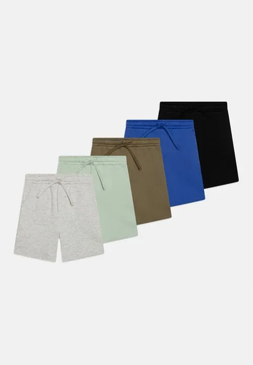 UNISEX 5 PACK - Joggebukse - black/mottled light grey/blue