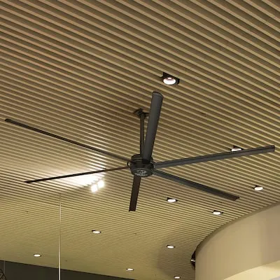 E Series 144-in Black with Black Blades Covered Outdoor Ceiling Fan Without Light and Wall Control Included 6 -Blade