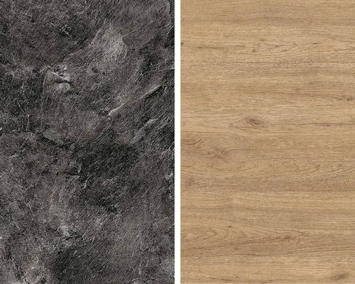 Obkladová deska Polyform oboustranná MRAMOR ŠTÍPANÝ/DUB ZLATÝ 10x640x4100 mm