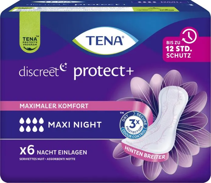 Tena Discreet Protect+ Maxi Night Einlagen 6 St.