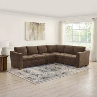 Thomasville Ellsford 2-piece Fabric Sectional, Brown