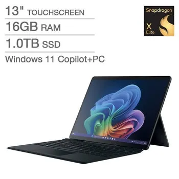 Microsoft Surface Pro Copilot+ PC Bundle - 13" OLED PixelSense Flow 2880 x 1920 Touchscreen- Qualcomm Snapdragon X Elite (12 core) Processor - Windows 11 - Graphite