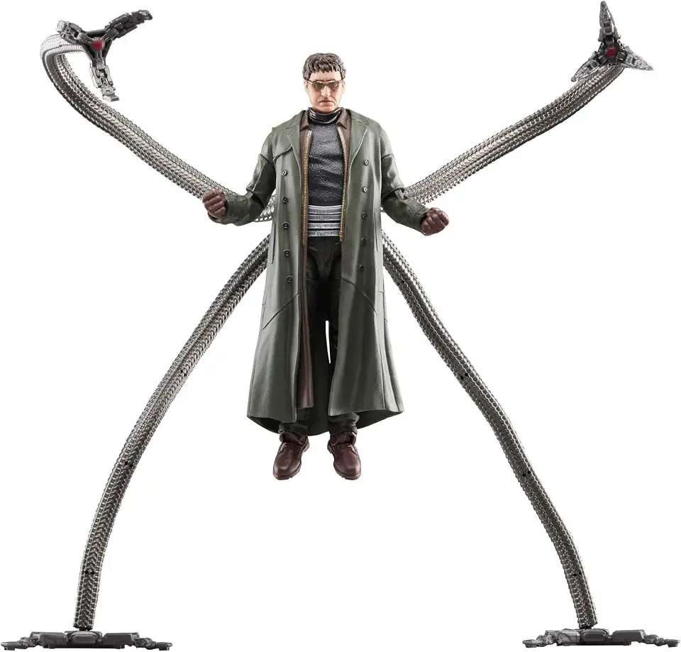 Marvel Legends Series Doc Ock, Spider-Man: No Way Home Collectible, Deluxe 6-Inch Action Figure, 4 Accessories, Ages 4 and Up | Marvel Legends Studios 6 Inch Action Figure Spider-Man Deluxe - Doc Ock