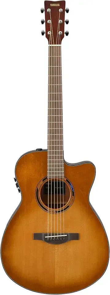 Yamaha TAS1 TansAcoustic Guitar w/Reverb, Delay, Chorus and Bluetooth, Concert Cutaway, Sand Burst