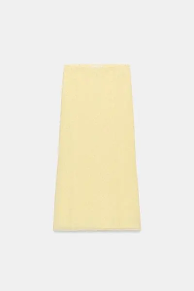 DOTTED MESH MIDI SKIRT