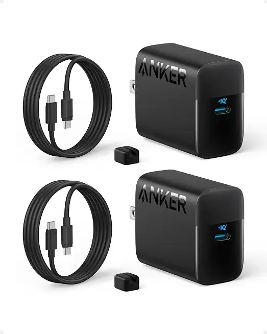 Anker 45W USB C Charger Block, 2-Pack Type C Charger Fast Charging