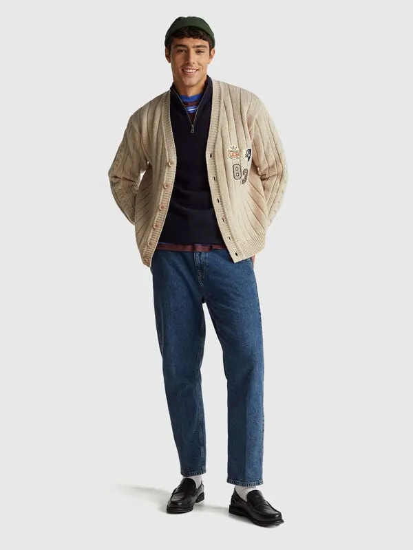 Stranger Things cardigan in pure wool