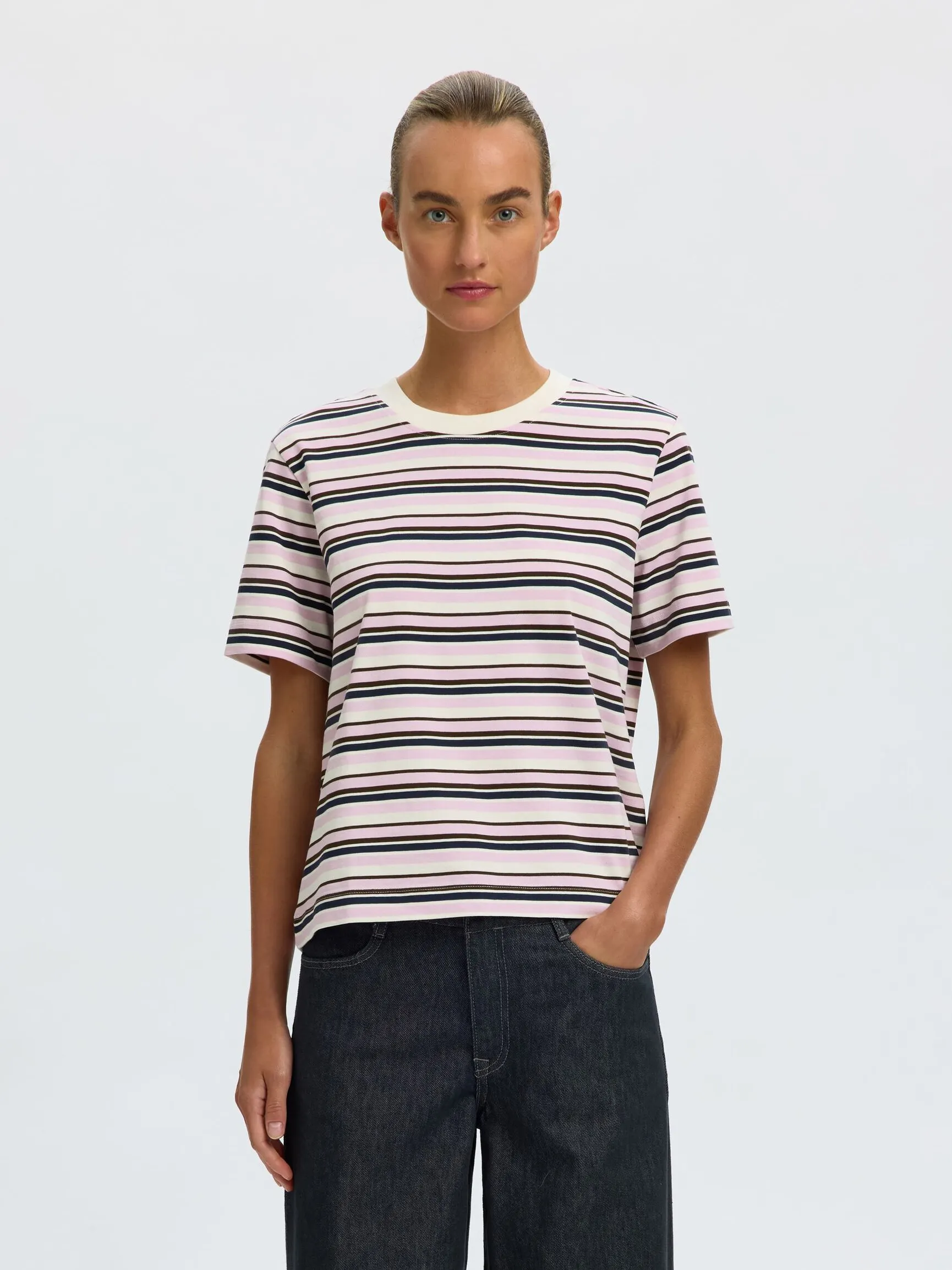 STRIPETE BOXY FIT T-SKJORTE