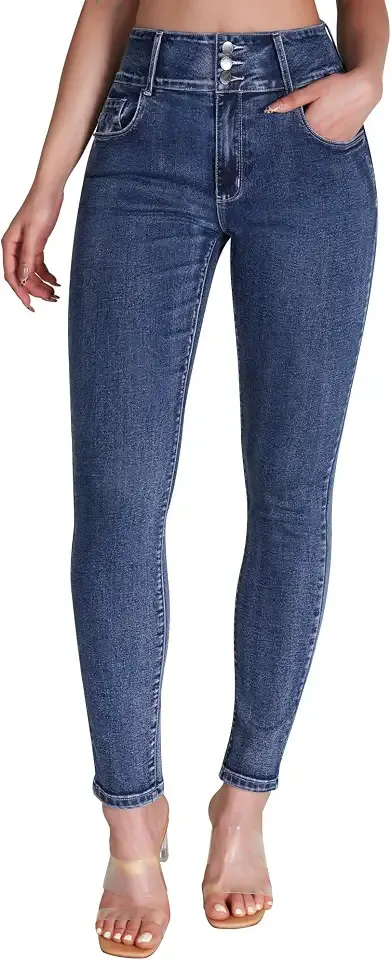 Women’s High Waisted Stretchy Skinny Curvy Jeans Tummy Control Jeggings