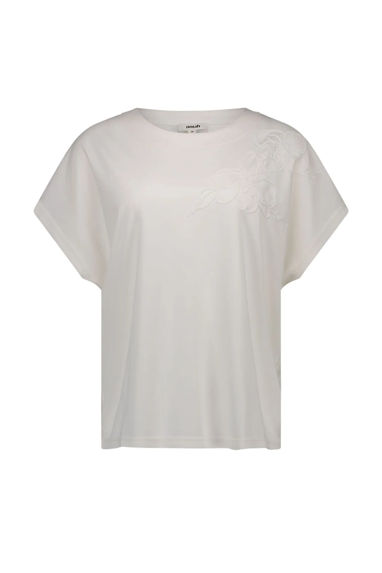 Off-white shirt met bloemen