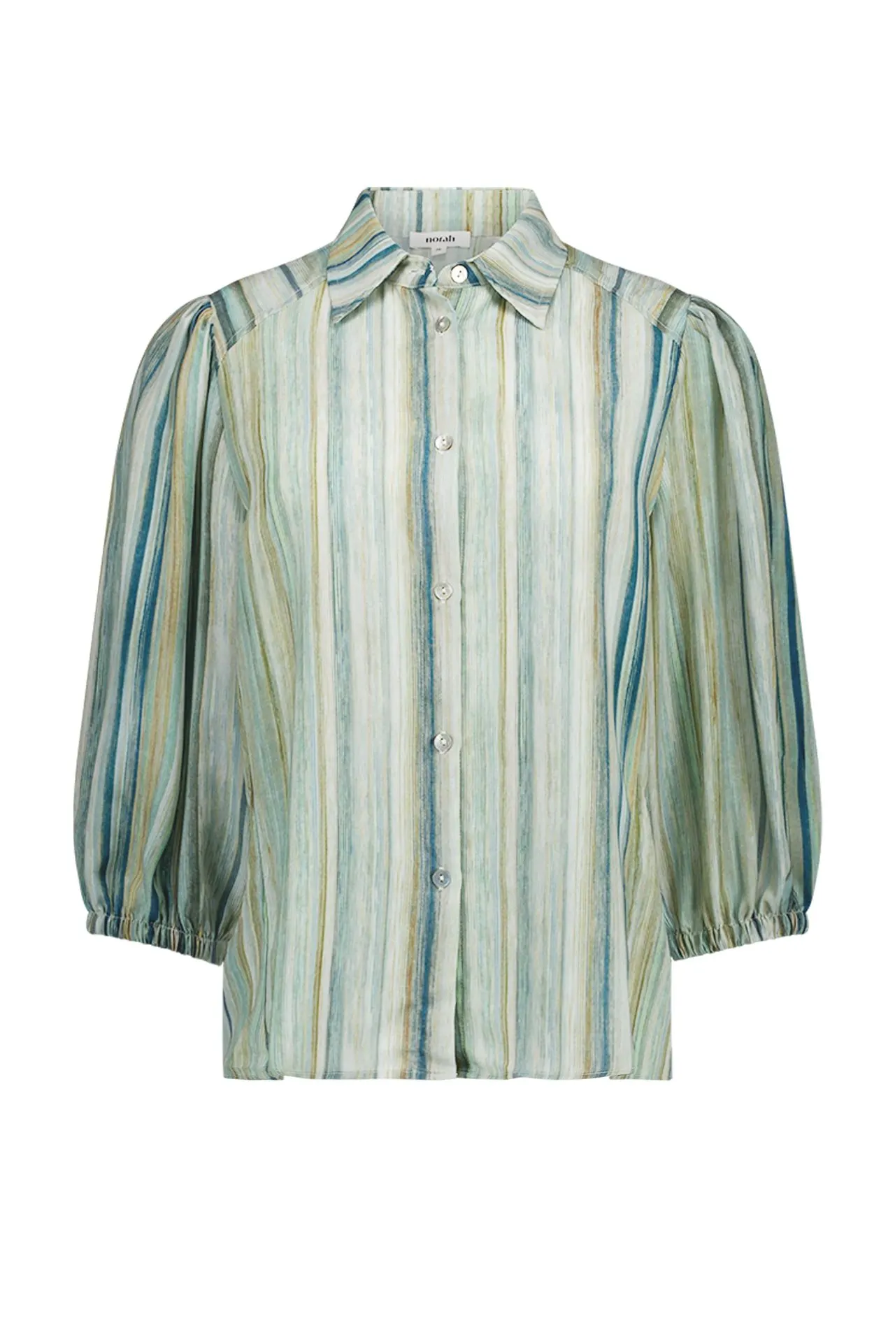 Gestreepte groene blouse