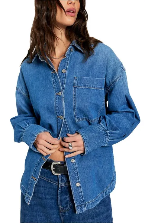 Free People Ashley Denim Shirt