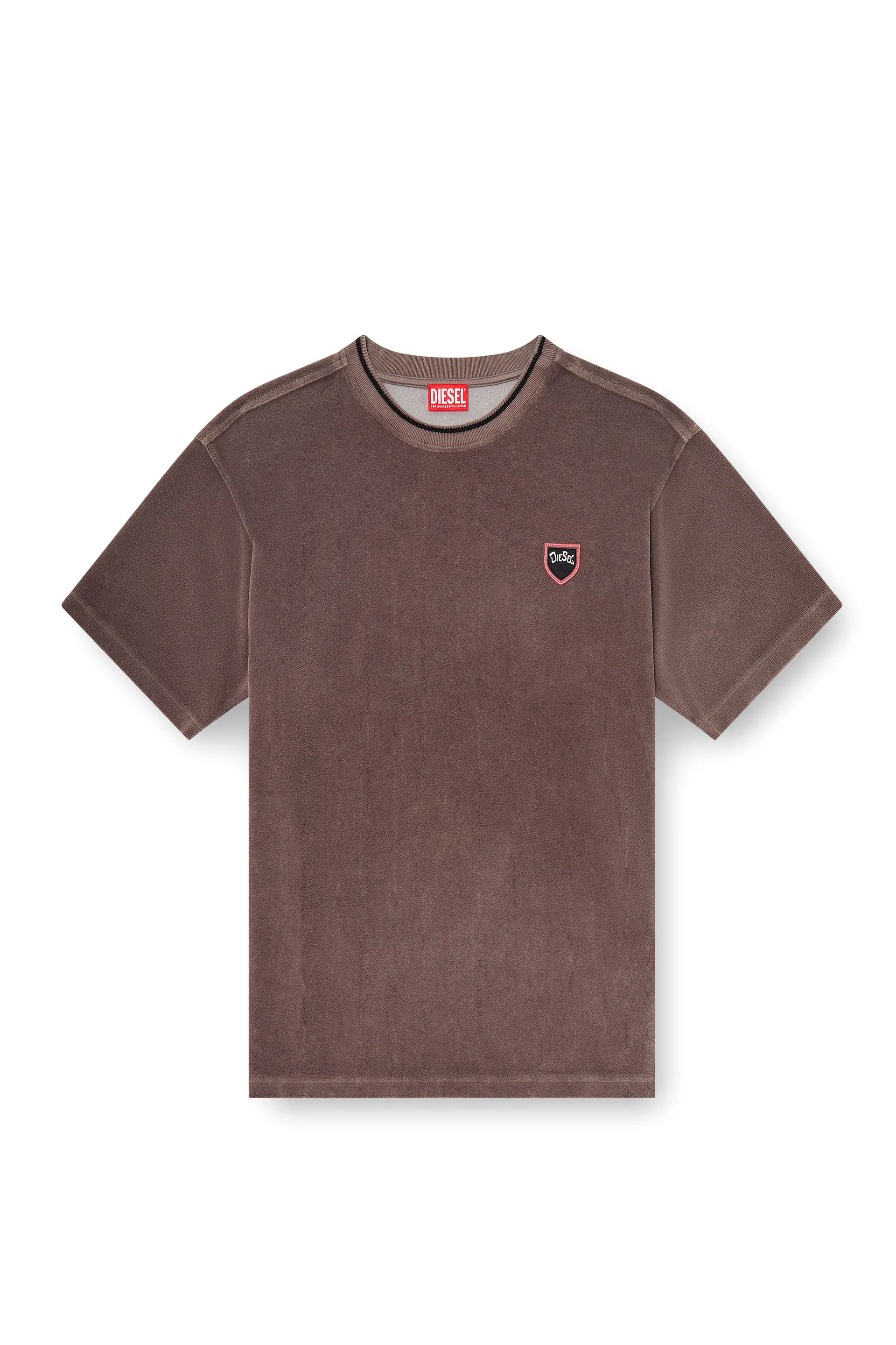 Chenille T-shirt with shield patch