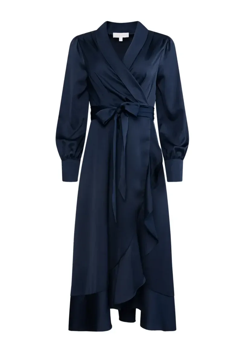 Iza Midi Dress - Mørkeblå