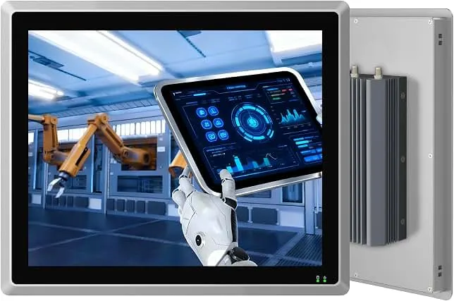 SunKol 15" Industrial Embedded Panel PC, IP65 Fanless Touch All in One Computer, Windows 11 Pro, Auto Power-on, 2xLAN,HDMI,6xUSB,2x…